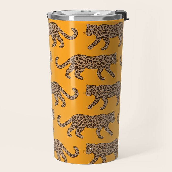 Kitty Parade - Classic Camel on Tangerine Travel Mug Gallery Image 2