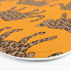 Kitty Parade - Classic Camel on Tangerine Bath Mat Gallery Image 3