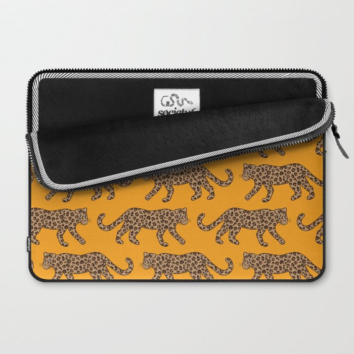 Kitty Parade - Classic Camel on Tangerine Laptop Sleeve Gallery Image 2