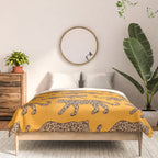 Kitty Parade - Classic Camel on Tangerine Comforter Gallery Image 3