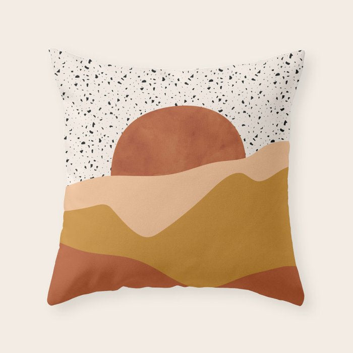 Terrazzo Sky Landscape Throw Pillow Gallery Image 6