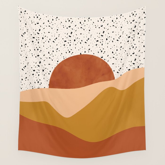 Terrazzo Sky Landscape Wall Tapestry Gallery Image 1
