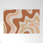 Liquid Swirl Abstract in Earth Tones Welcome Mat Gallery Image 1