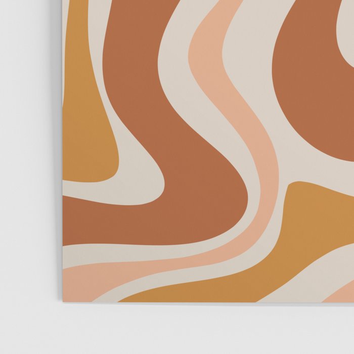 Liquid Swirl Abstract in Earth Tones Poster Gallery Image 3