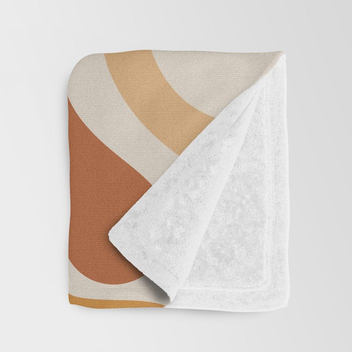Liquid Swirl Abstract in Earth Tones Throw Blanket Gallery Image 3