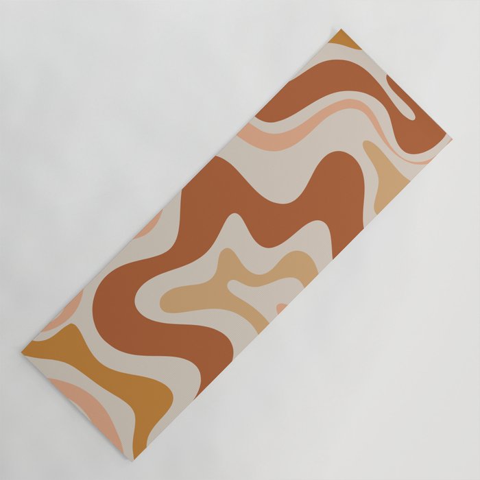 Liquid Swirl Abstract in Earth Tones Yoga Mat Gallery Image 1