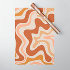 Liquid Swirl Abstract in Earth Tones Wrapping Paper Gallery Image 1