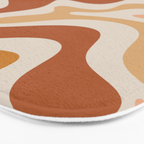 Liquid Swirl Abstract in Earth Tones Bath Mat Gallery Image 3
