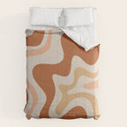 Liquid Swirl Abstract in Earth Tones Comforter Gallery Image 6