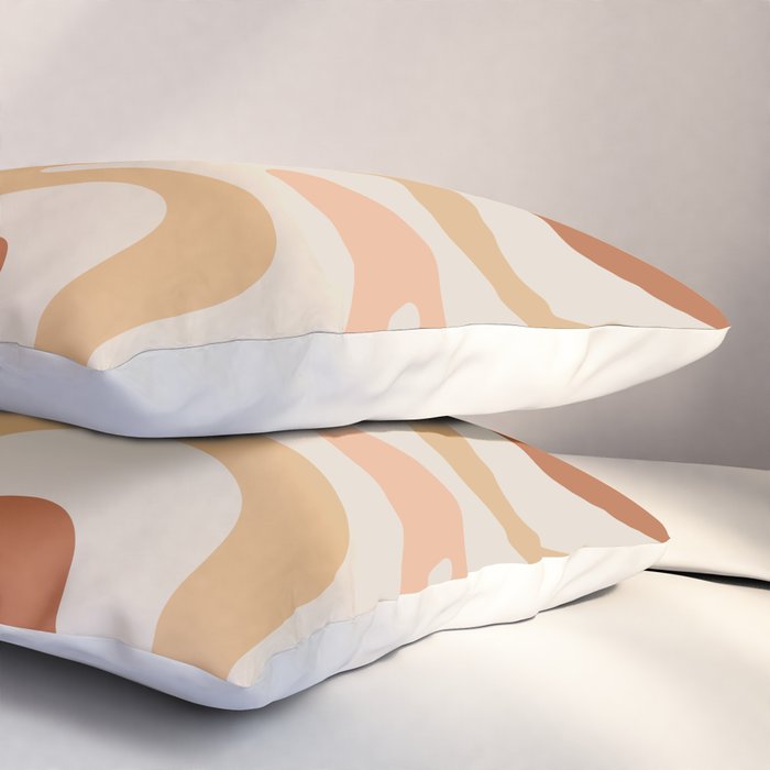 Liquid Swirl Abstract in Earth Tones Pillow Sham Gallery Image 3