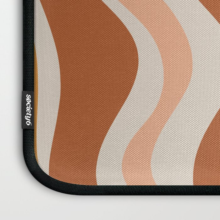 Liquid Swirl Abstract in Earth Tones Laptop Sleeve Gallery Image 3