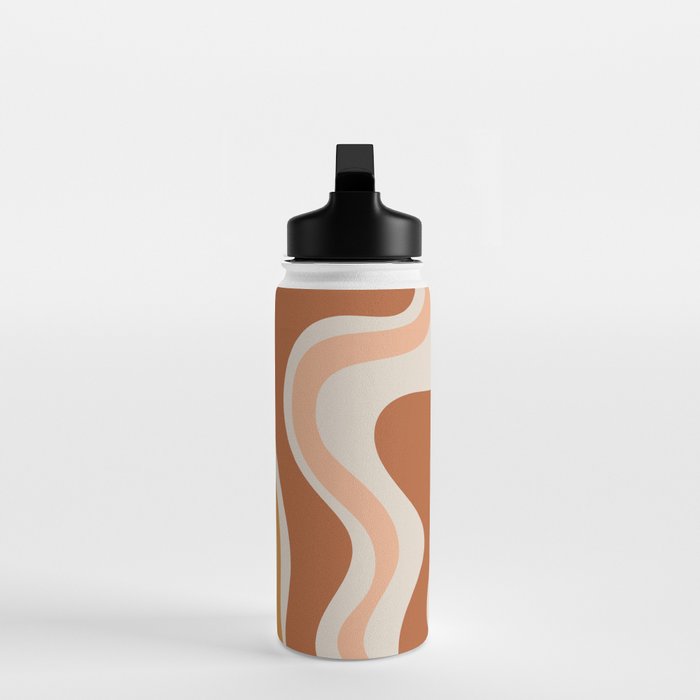 Liquid Swirl Abstract in Earth Tones Water Bottle Gallery Image 3