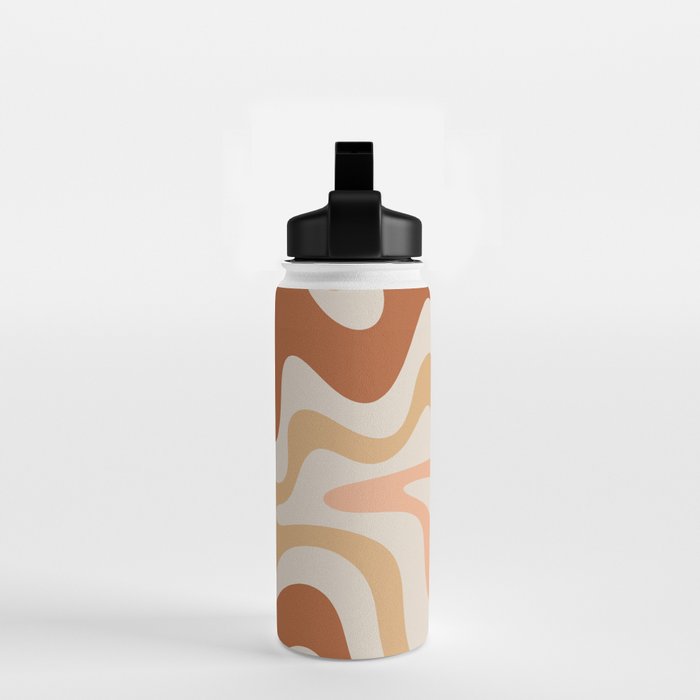 Liquid Swirl Abstract in Earth Tones Water Bottle Gallery Image 2