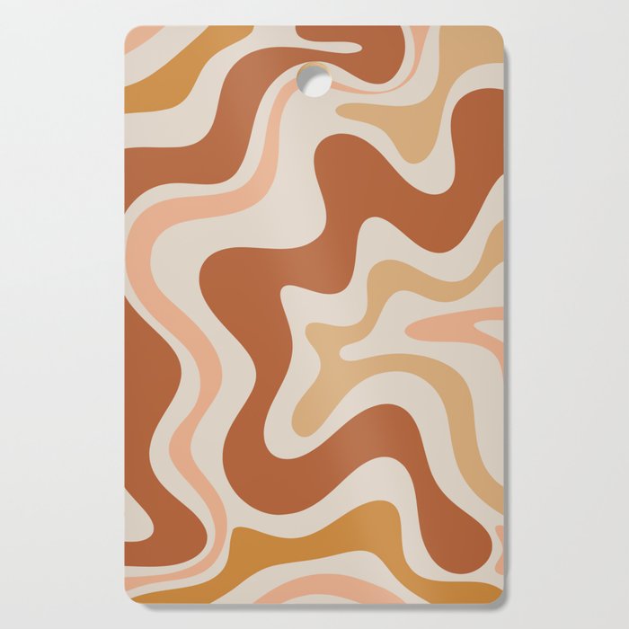 Liquid Swirl Abstract in Earth Tones Cutting Board Gallery Image 1