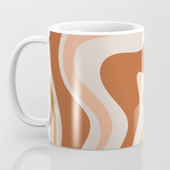 Liquid Swirl Abstract in Earth Tones Coffee Mug Gallery Image 3