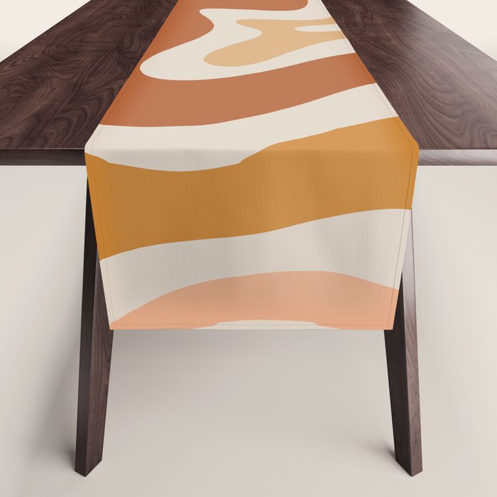 Liquid Swirl Abstract in Earth Tones Table Runner Gallery Image 1
