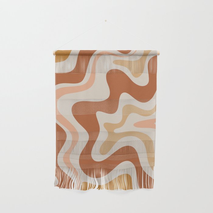 Liquid Swirl Abstract in Earth Tones Wall Hanging Gallery Image 1