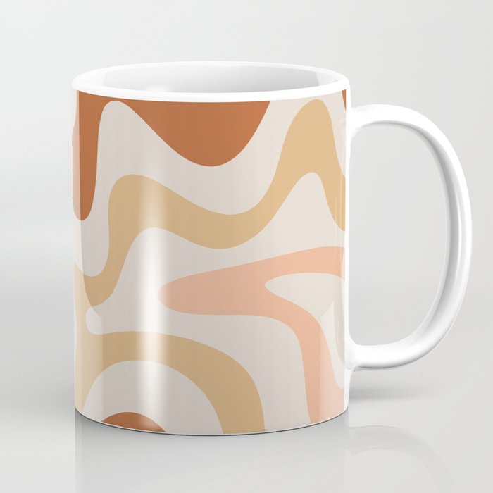 Liquid Swirl Abstract in Earth Tones Coffee Mug Gallery Image 1