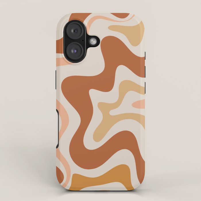 Liquid Swirl Abstract in Earth Tones iPhone Case Gallery Image 1
