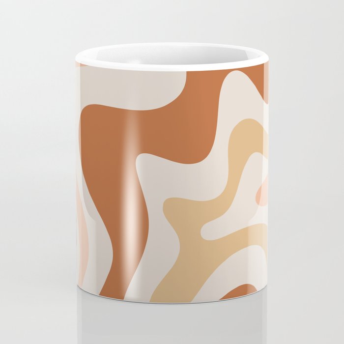Liquid Swirl Abstract in Earth Tones Coffee Mug Gallery Image 4