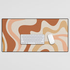 Liquid Swirl Abstract in Earth Tones Desk Mat Gallery Image 1