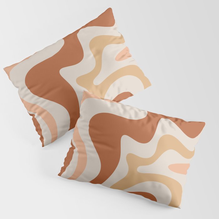 Liquid Swirl Abstract in Earth Tones Pillow Sham Gallery Image 3