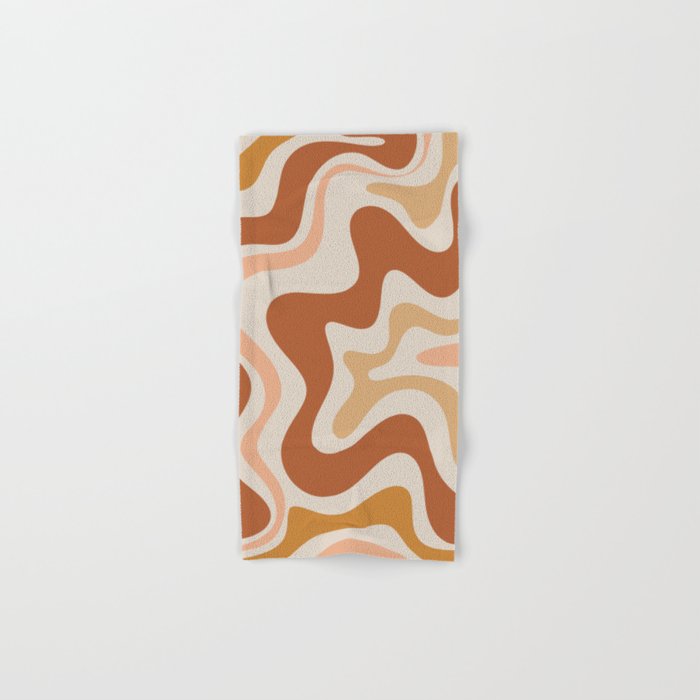 Liquid Swirl Abstract in Earth Tones Bath Towel Gallery Image 1