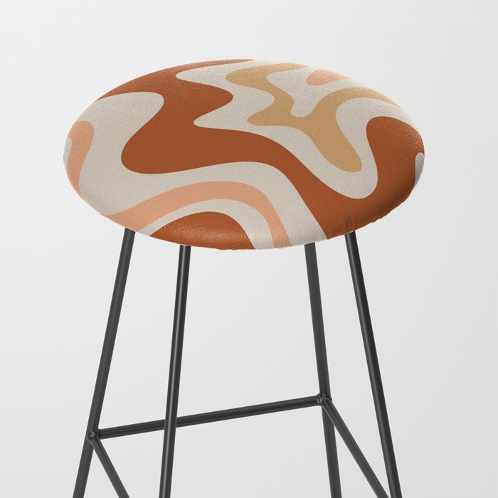 Liquid Swirl Abstract in Earth Tones Stool Gallery Image 2