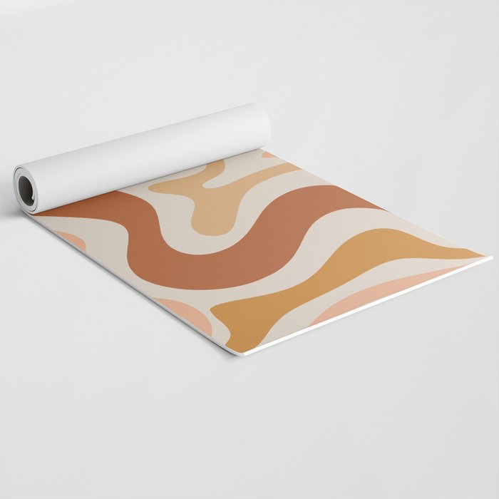 Liquid Swirl Abstract in Earth Tones Yoga Mat Gallery Image 2