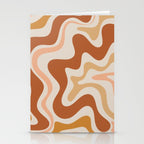 Liquid Swirl Abstract in Earth Tones Stationery Card Gallery Image 2