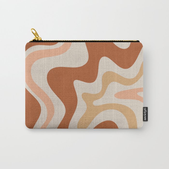 Liquid Swirl Abstract in Earth Tones Carry All Pouch Gallery Image 1