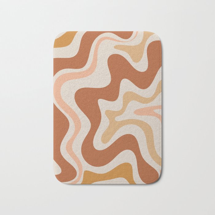 Liquid Swirl Abstract in Earth Tones Bath Mat Gallery Image 1