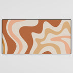 Liquid Swirl Abstract in Earth Tones Desk Mat Gallery Image 3