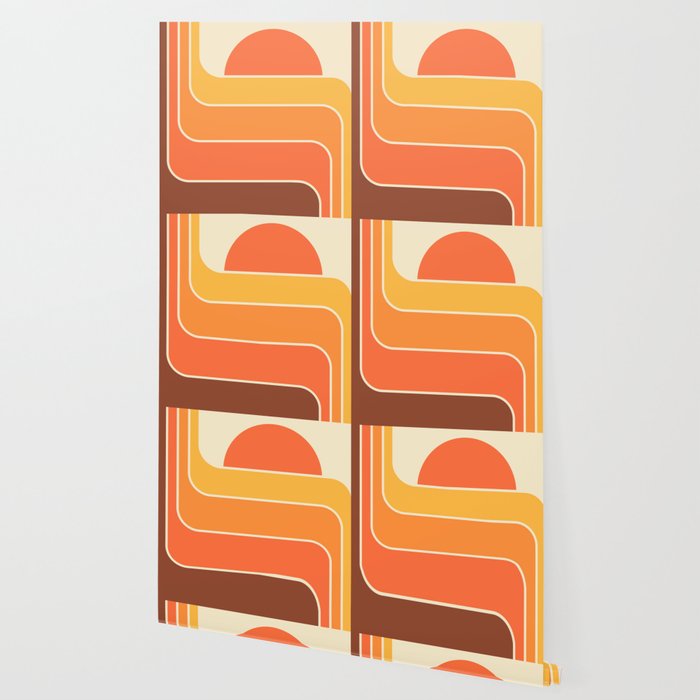 Retro Geometric Sun Set Design 421 Wallpaper Gallery Image 2