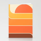 Retro Geometric Sun Set Design 421 Stationery Card Gallery Image 2
