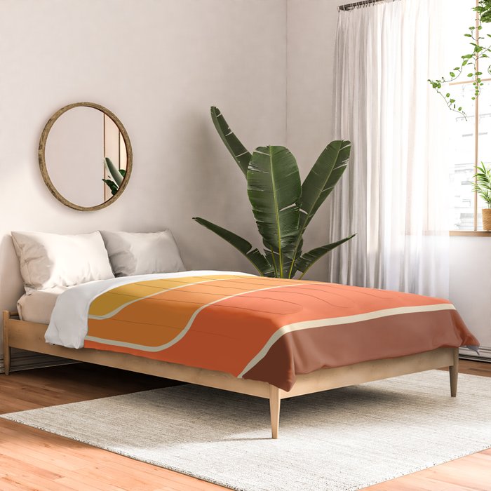 Retro Geometric Sun Set Design 421 Comforter Gallery Image 2