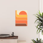 Retro Geometric Sun Set Design 421 Poster Gallery Image 2
