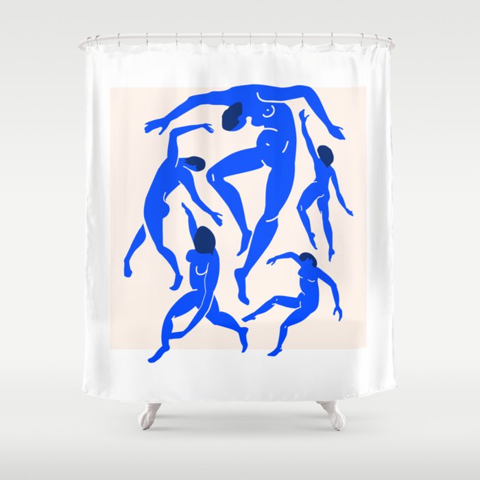 The Dance 3 | Henri Matisse - La Danse | Ultramarine Blue Edition Shower Curtain Gallery Image 1