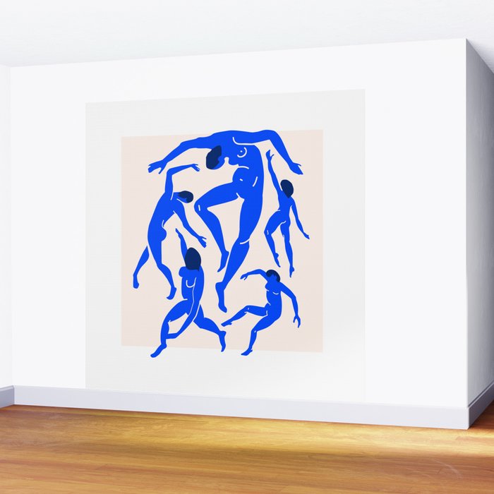 The Dance 3 | Henri Matisse - La Danse | Ultramarine Blue Edition Wall Mural Gallery Image 2