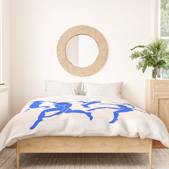 The Dance 3 | Henri Matisse - La Danse | Ultramarine Blue Edition Duvet Cover Gallery Image 3