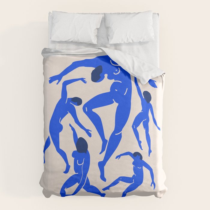 The Dance 3 | Henri Matisse - La Danse | Ultramarine Blue Edition Duvet Cover Gallery Image 6