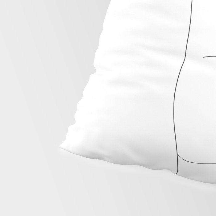 Minimal Line Art Shaka Hand Gesture Pillow Sham Gallery Image 4
