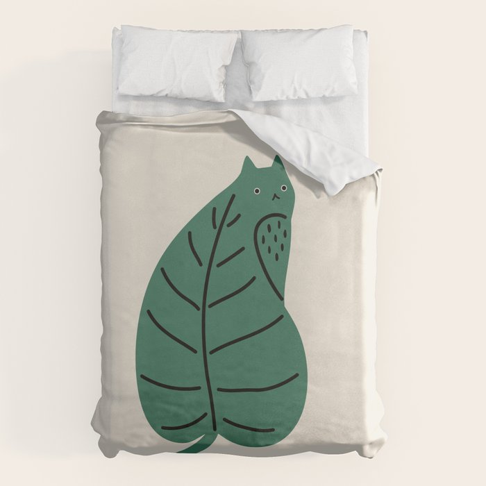Cat and Plant 27 Duvet Cover Gallery Image 6