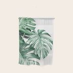 Watercolor monstera leaves Wall Hanging Gallery Image 1
