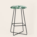 Watercolor monstera leaves Stool Gallery Image 1