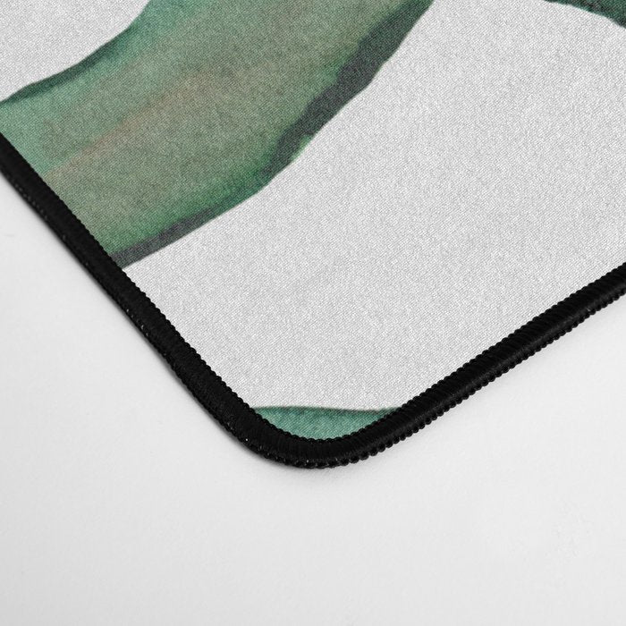Watercolor monstera leaves Desk Mat Gallery Image 4