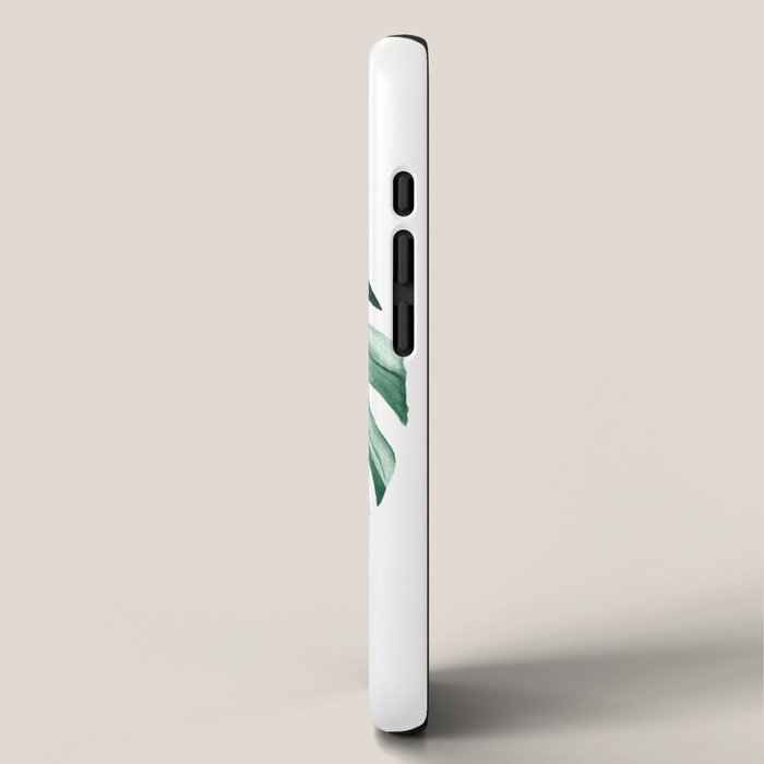 Watercolor monstera leaves iPhone Case Gallery Image 2