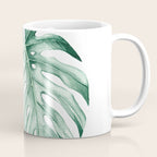 Watercolor monstera leaves Coffee Mug Gallery Image 1