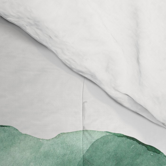 Watercolor monstera leaves Comforter Gallery Image 4