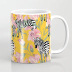 Striped For Life | Zebra Mango Forest | Modern Bohemian Wildlife Jungle | Botanical Nature Coffee Mug Gallery Image 1